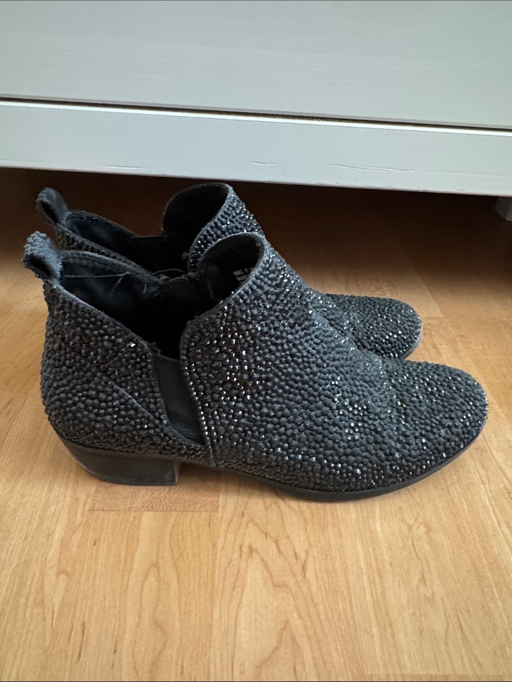 SO Black Sparkle Ankle Boots